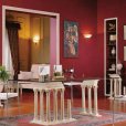 Renato Costa, mesas comedores de lujo, estilo clásico barroco, vitrinas, aparadores, mesa de piedra y bronce.